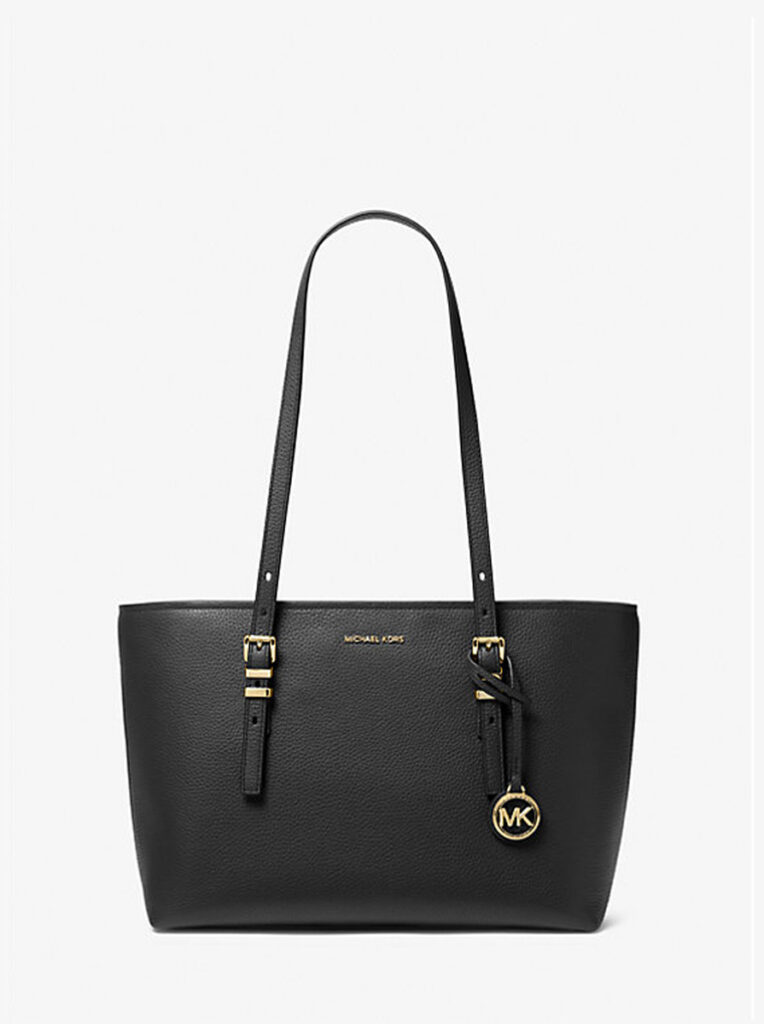 Quinn Medium Pebbled Leather Tote Bag