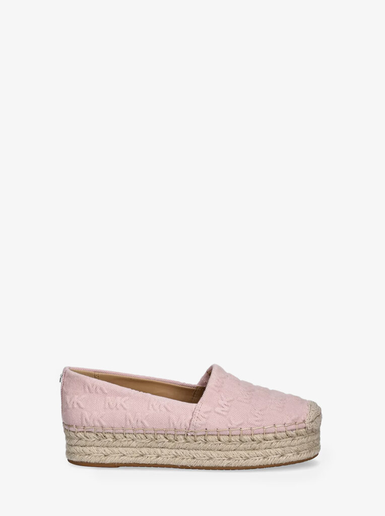 Lynn Logo Embossed Denim Platform Espadrille