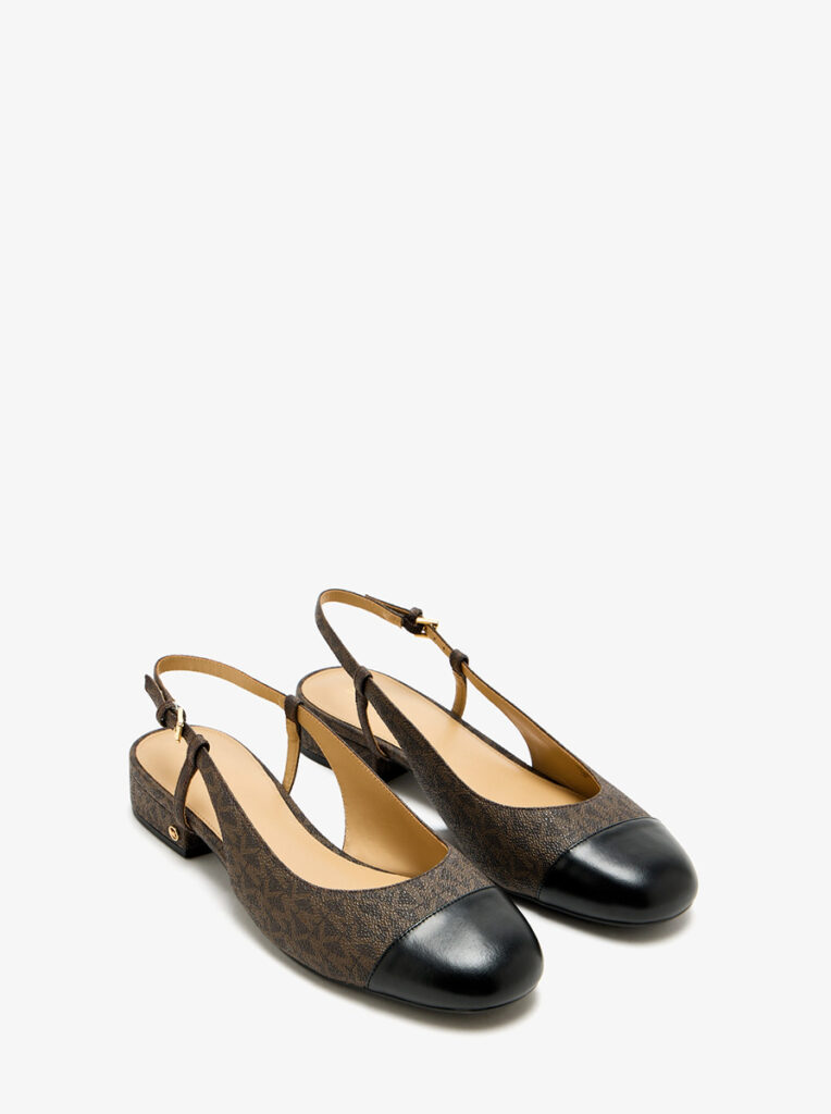 Perla Flex Signature Logo Slingback Flat