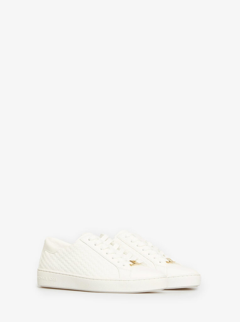 Colby Embossed-Logo Leather Sneaker