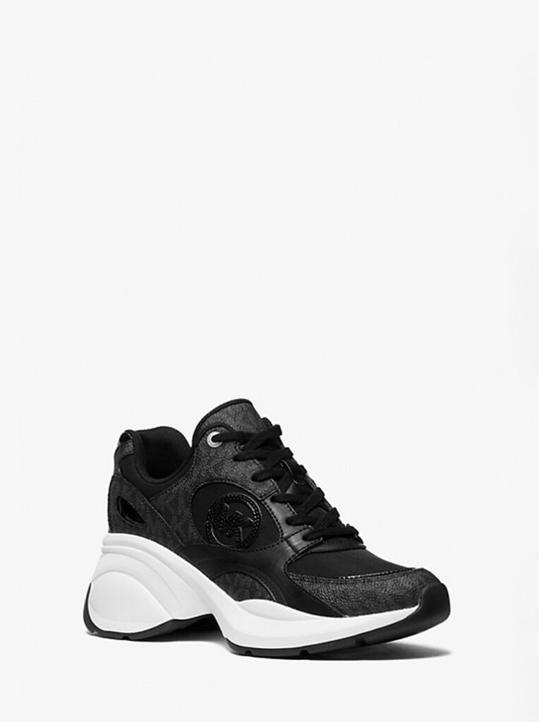 Zuma Embellished Frayed Mixed-Media Trainer